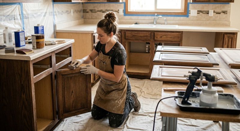 Wood Cabinet Refinishing in Bloomington, IN